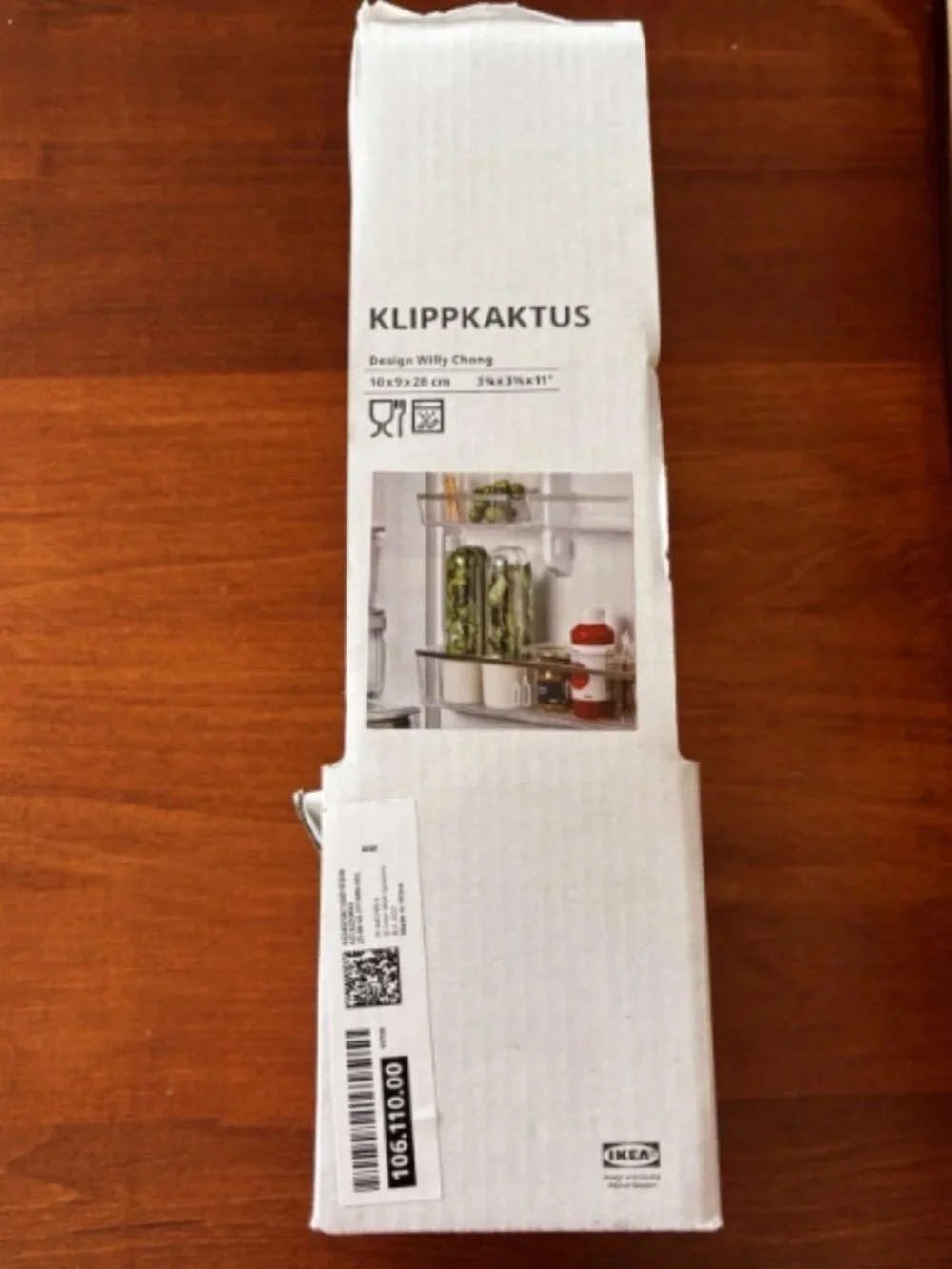 KLIPPKAKTUS 106.110.00 Herb storage for fridge, clear, 3 3/4x3 5/8x11 